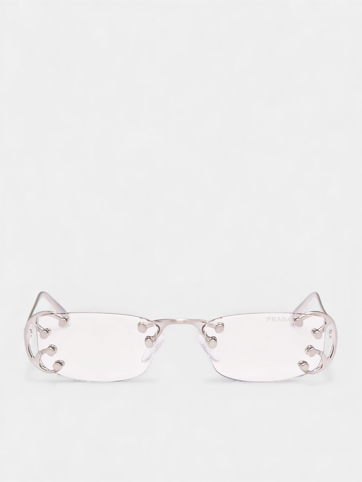 Silver Rivet C57S Metal Sunglasses (0PR-C57S-28H08N52-ARGENTO-NOUV)