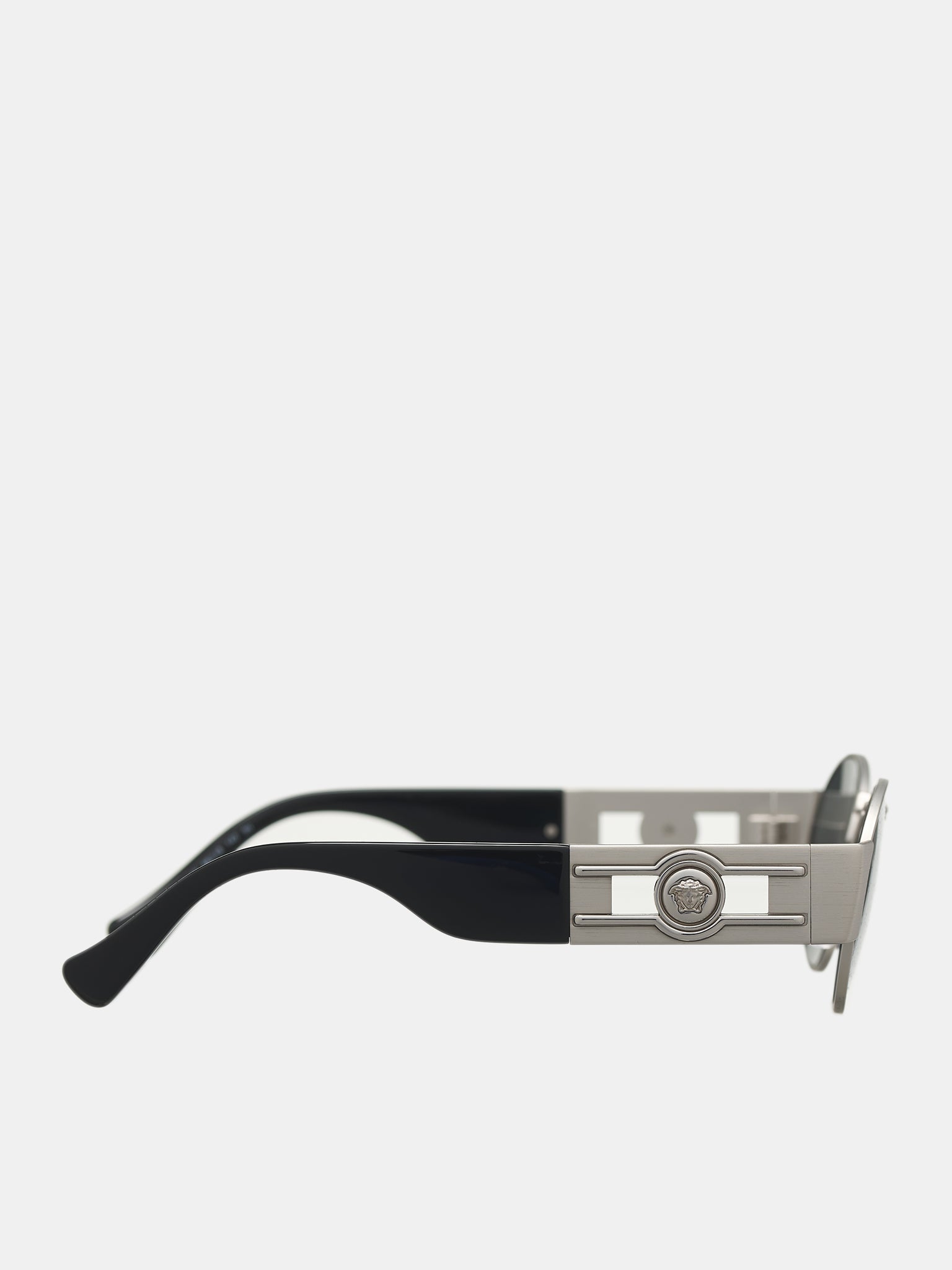 Oval Medusa Sunglasses (0VE2264-SILVER-DARK-GREY)
