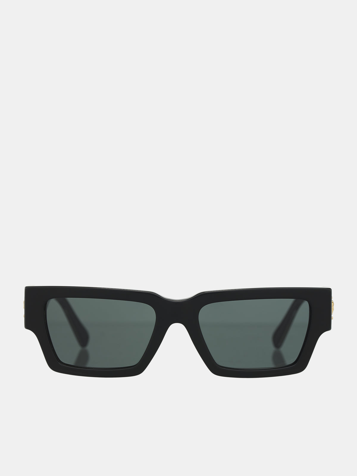 Rectangular Medusa Sunglasses (0VE4459-BLACK-DARK-GREY)