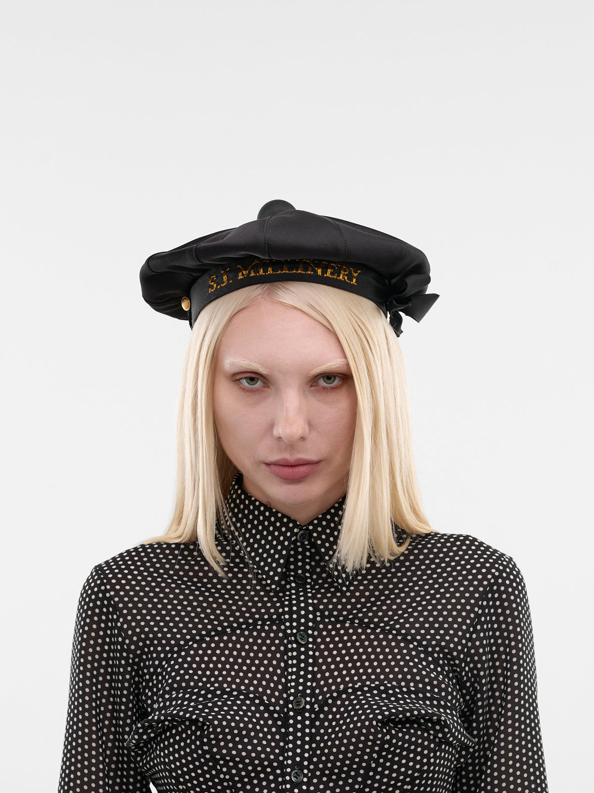 Black Silk Bise Beret (1-BISE-BLACK)