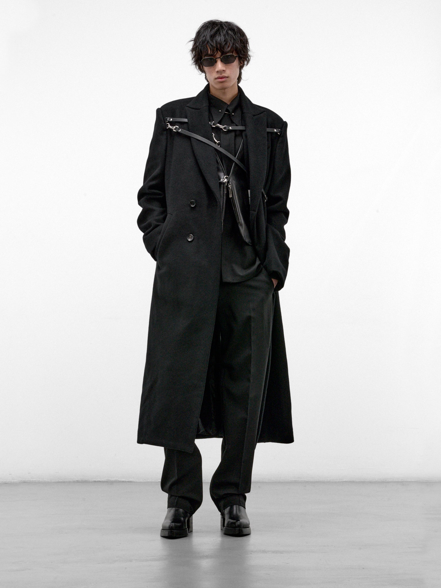 Black Leather Hazer Vest (12-HAZER-LEATHER-VEST-BLACK)