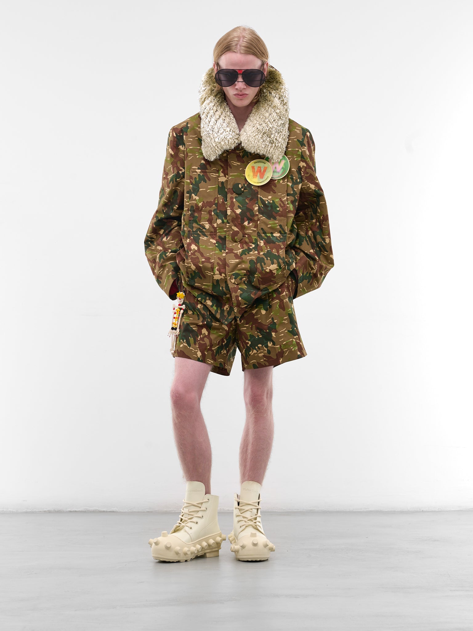 Star Camo Tailored Shorts (2005-CC1-MILITARY-GREEN)