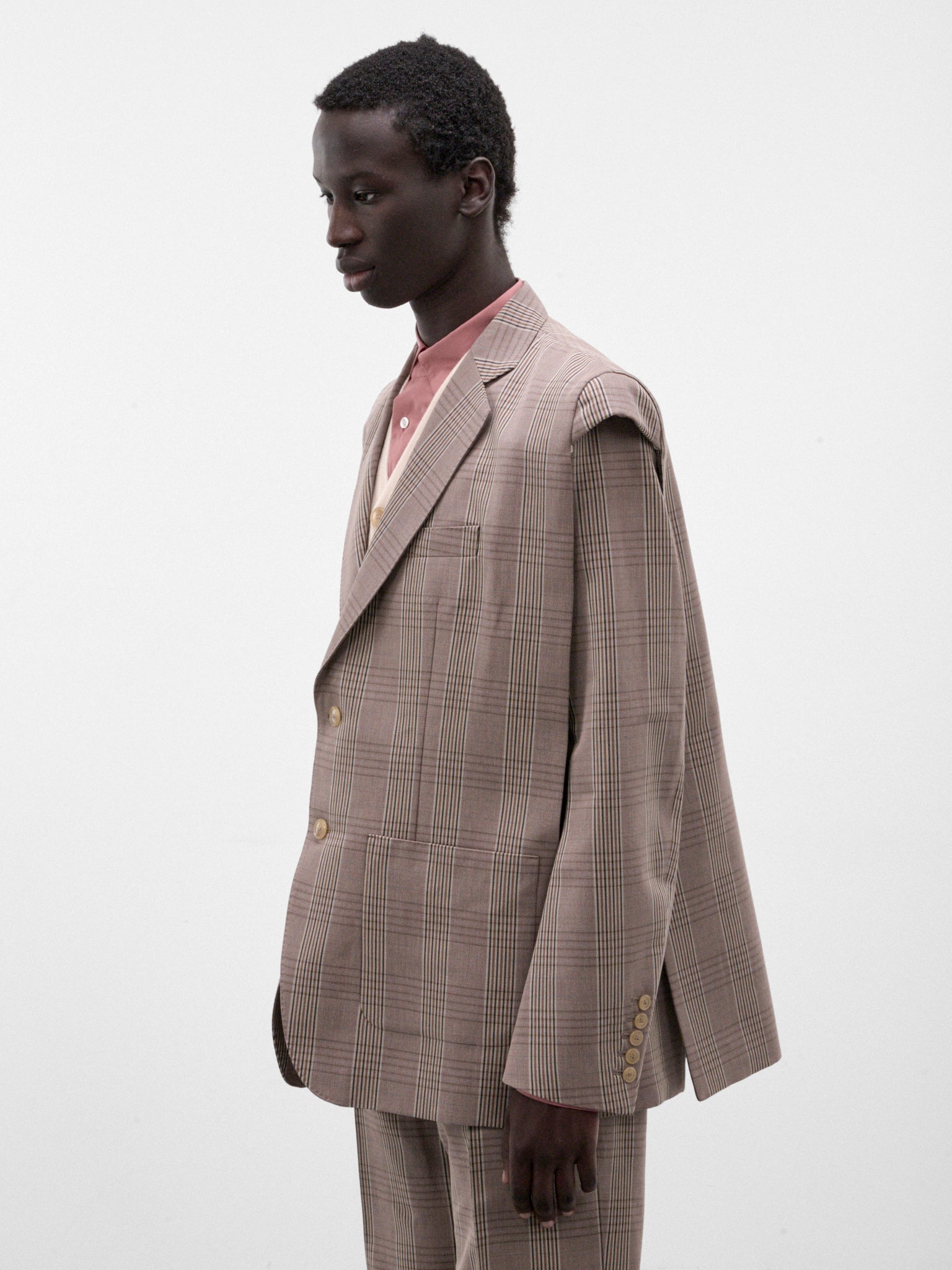 Brown Plaid Heroes Blazer (1001B-HEROES-CC7-BROWN)