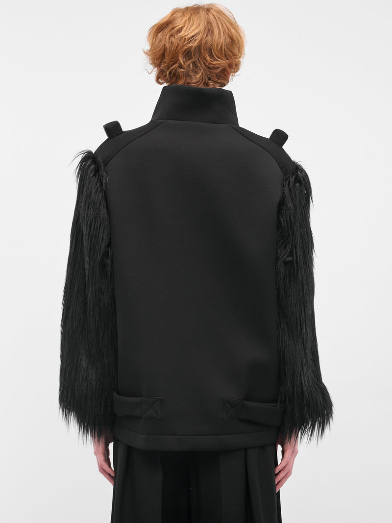Black UFO Fur 3D Jacket (1002-CC7-BLACK)