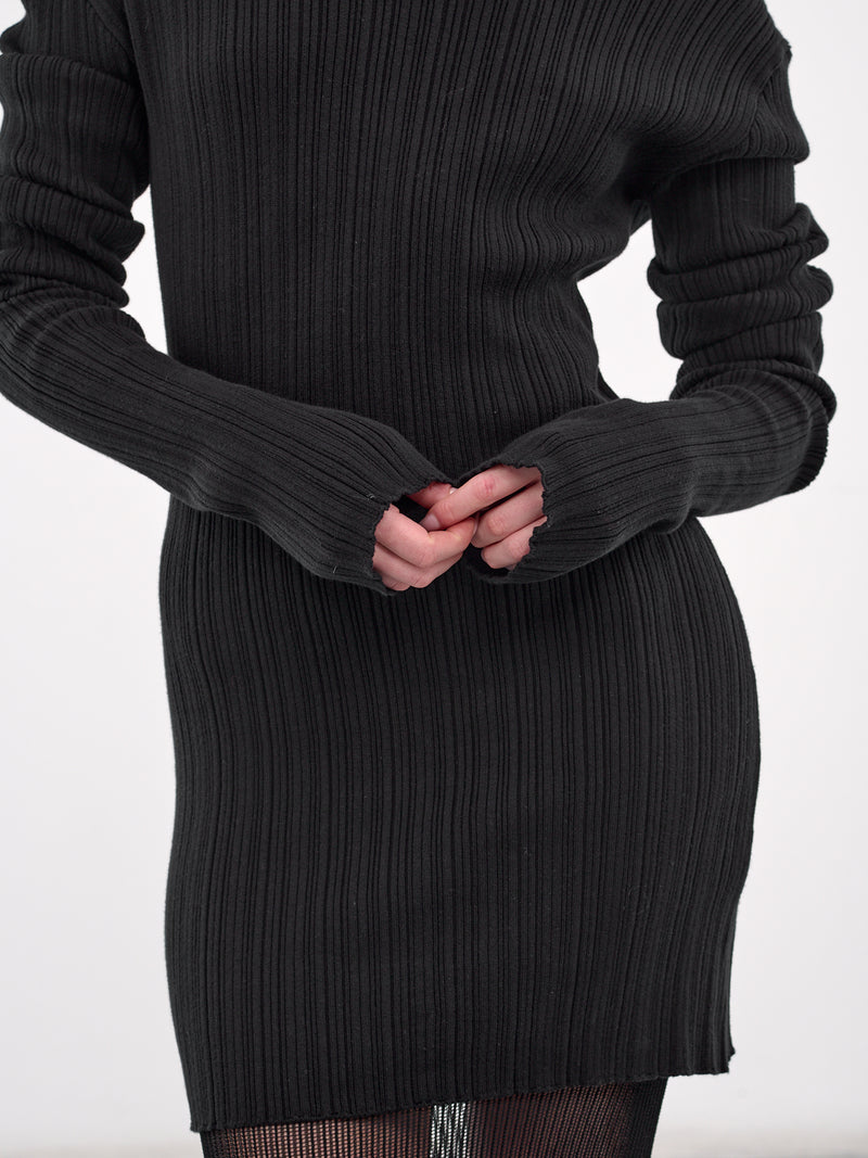 Arches Long Sleeve Knit Dress (10044-ARCHES-BLACK)