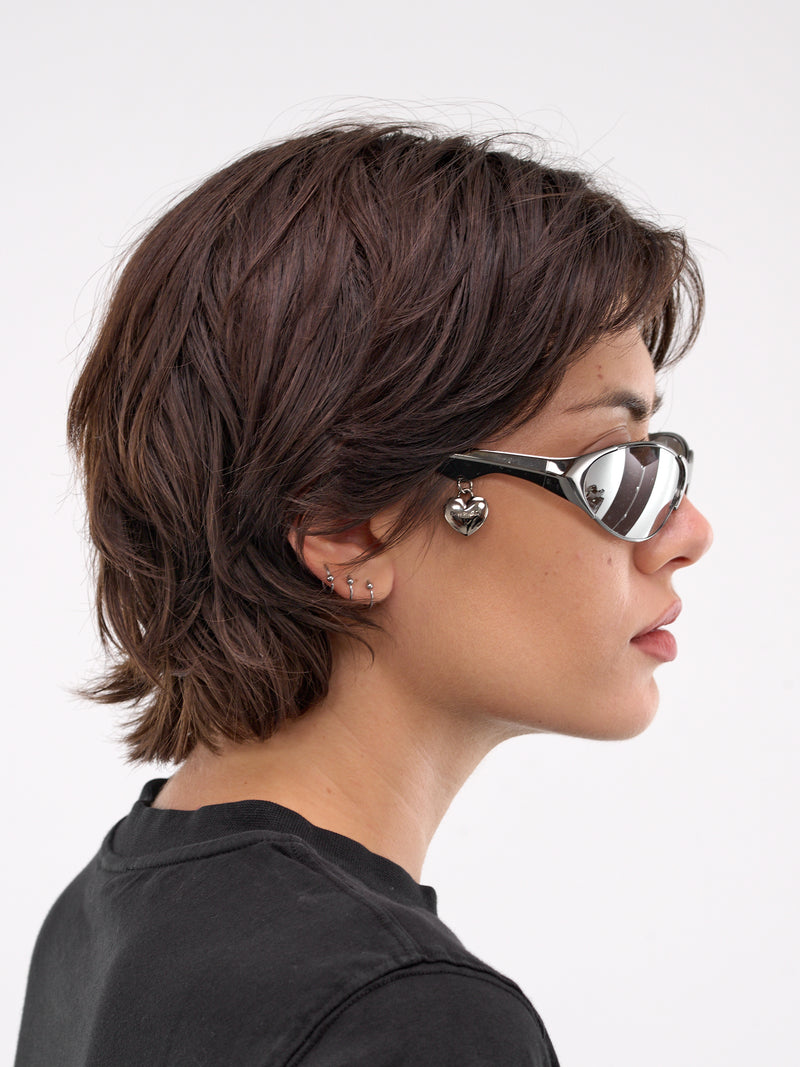 Metal Frame Charm Sunglasses (C30060-BWF-ANTIQUE-SILVER)