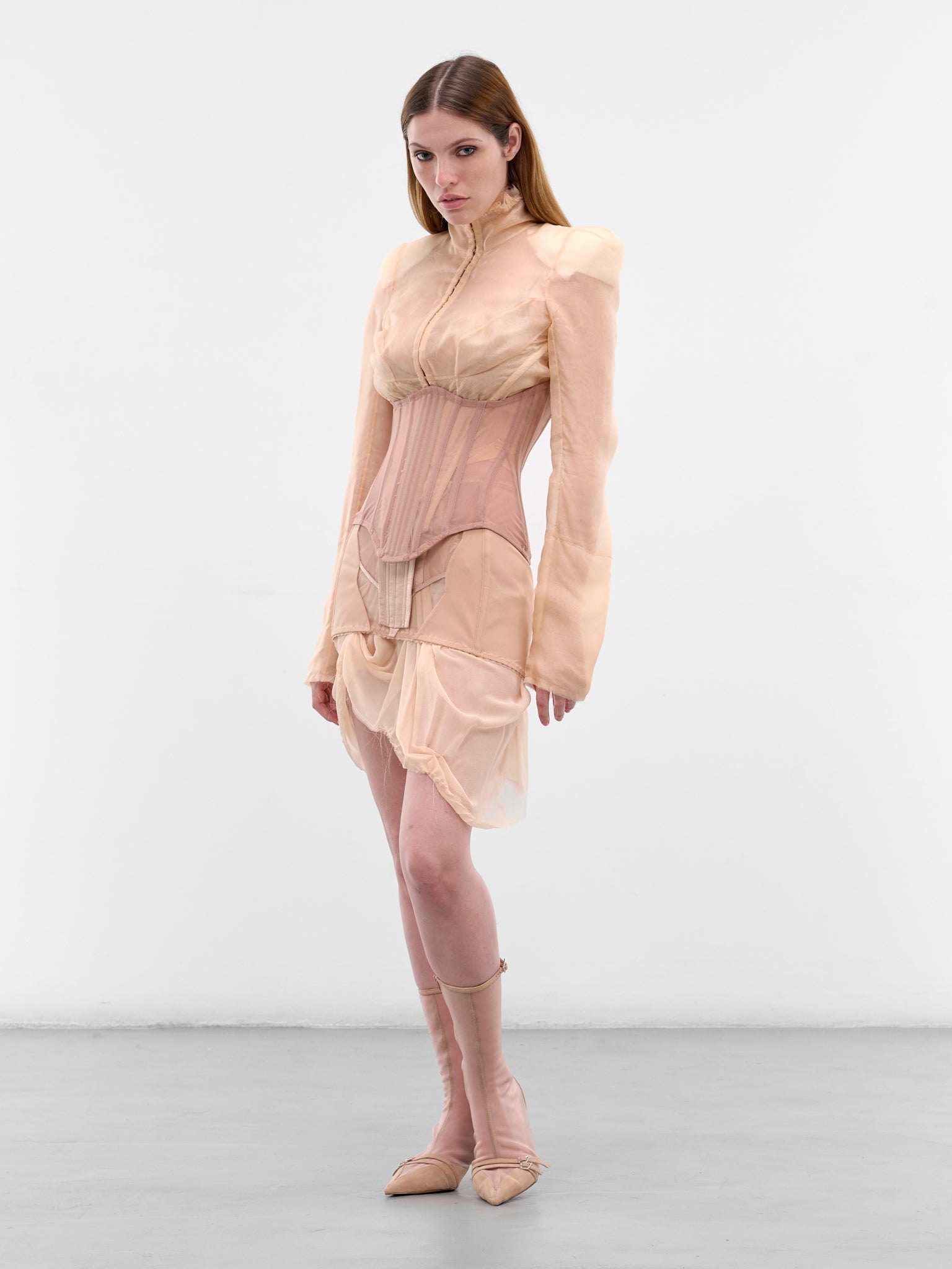 Nude Spiritual Healing Mini Skirt (SPIRITUAL-HEALING-SKIRT-NUDE)
