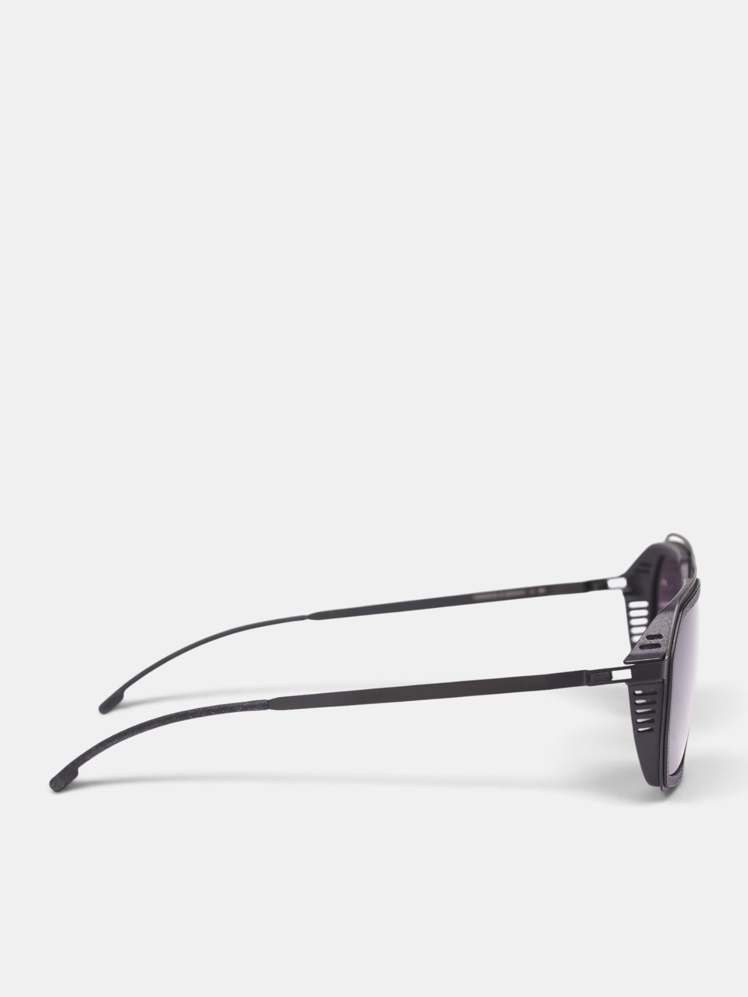 Mojave Aviator Geometric Sunglasses (10086147-PITCH-BLACK-COOLGREY)
