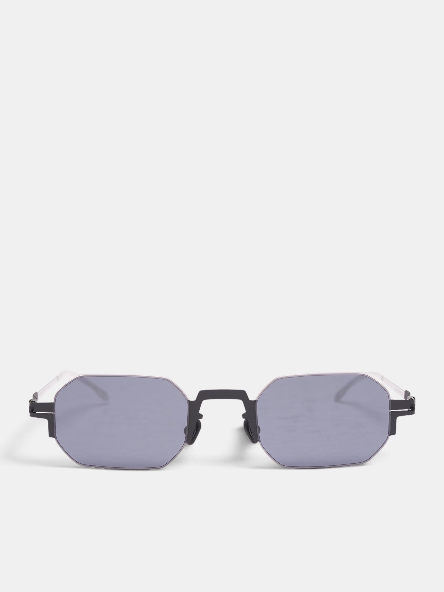 Black Geometric Studio 15.1 Sunglasses (10091617-BLACK-SILVER)