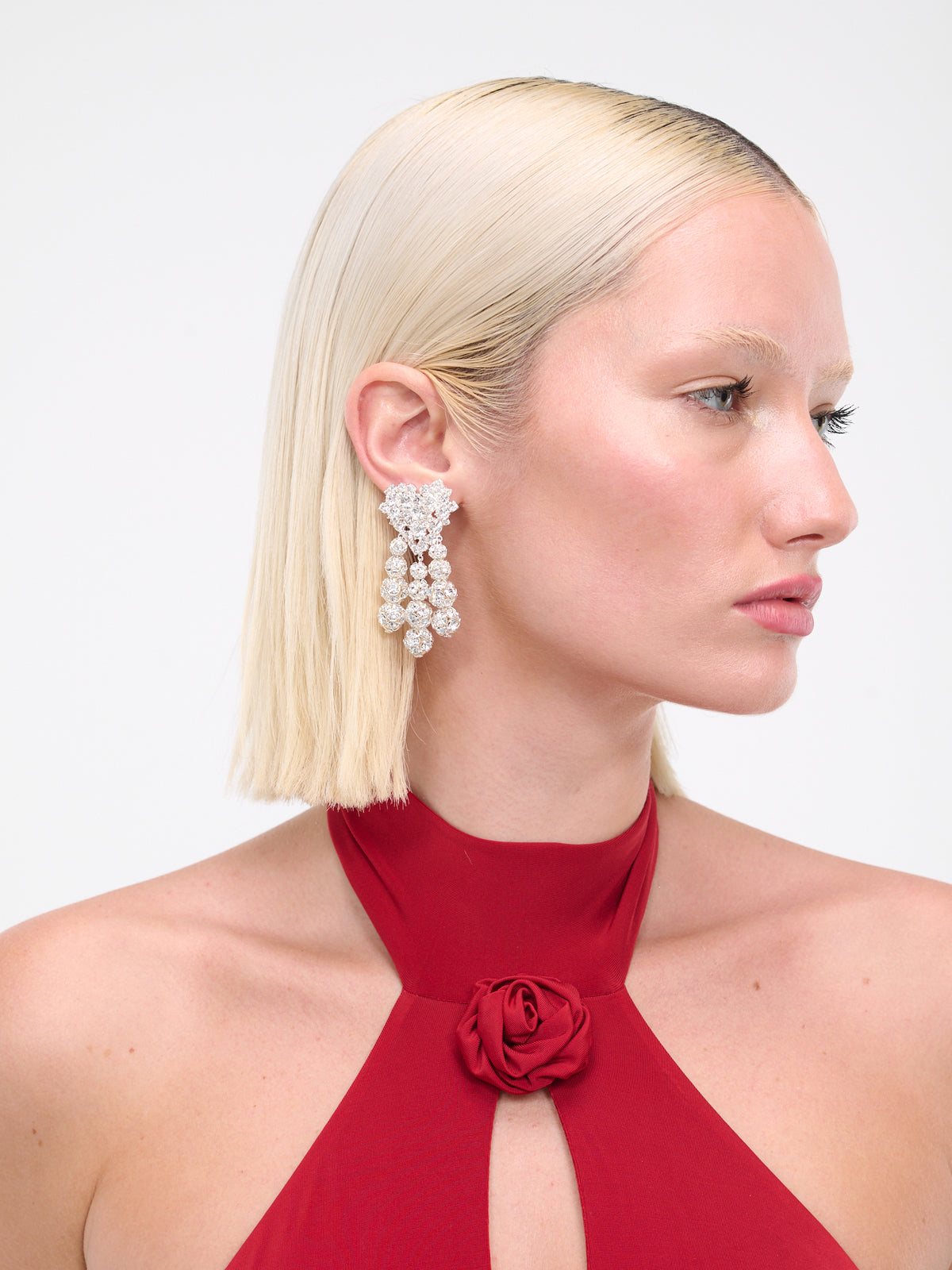 Heart Drop Earrings (991923-SILVER)