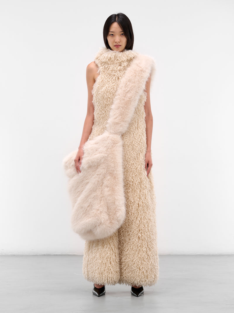 White Oversized Fur Crossbody Bag (BB002-FUR-BIG-WHITE)