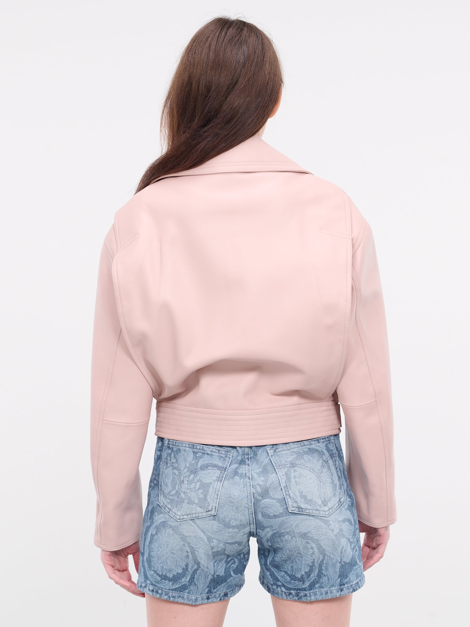 Leather Biker Jacket (1010545-1PR50-POWDER-PINK)