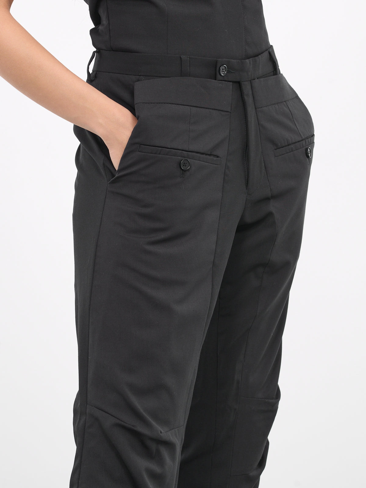 Deconstructed Trousers (W23035PA02-BLACK)