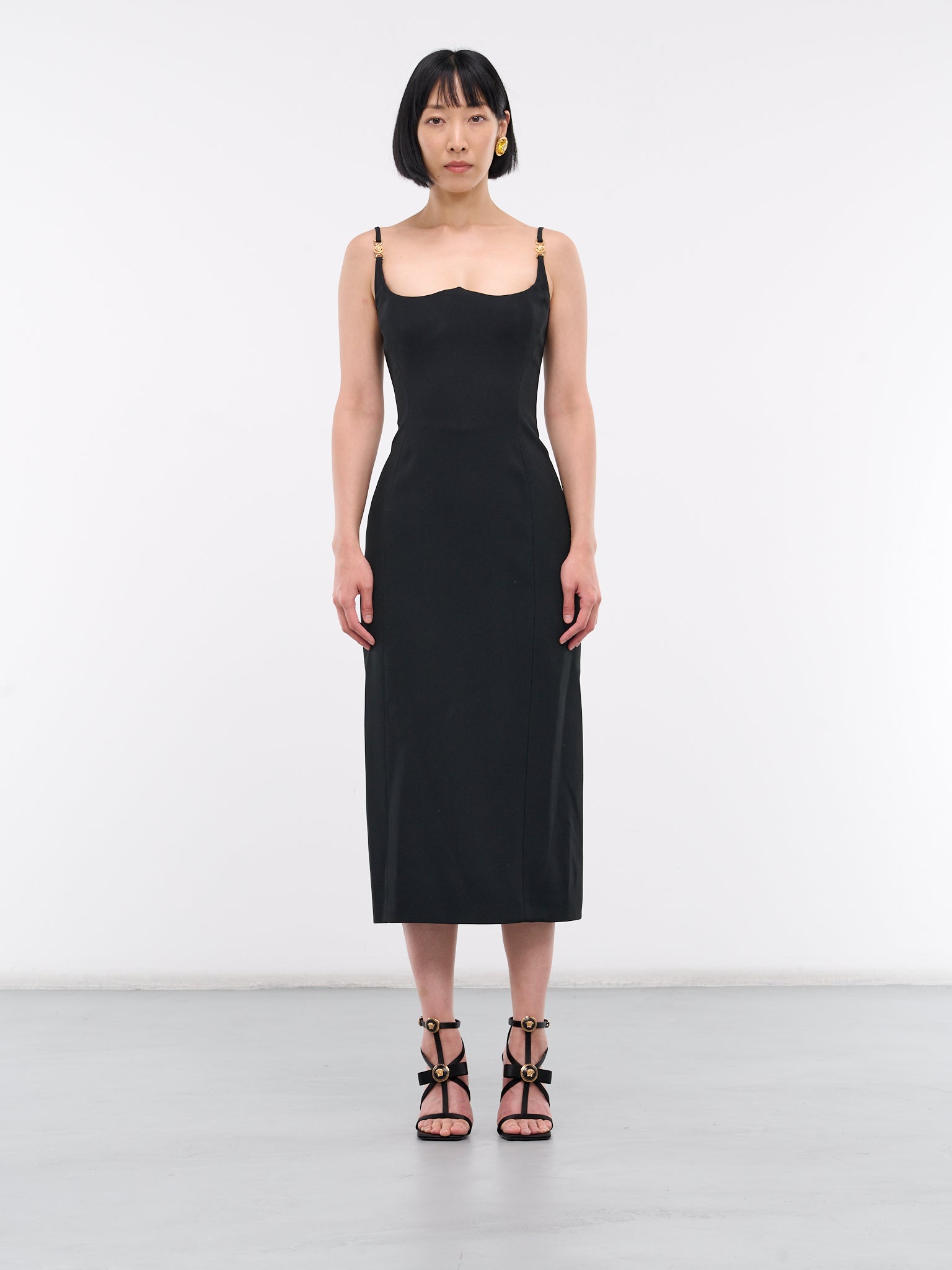 Medusa '95 Fluted Dress (1011662-1A00540-1B000-BLACK)