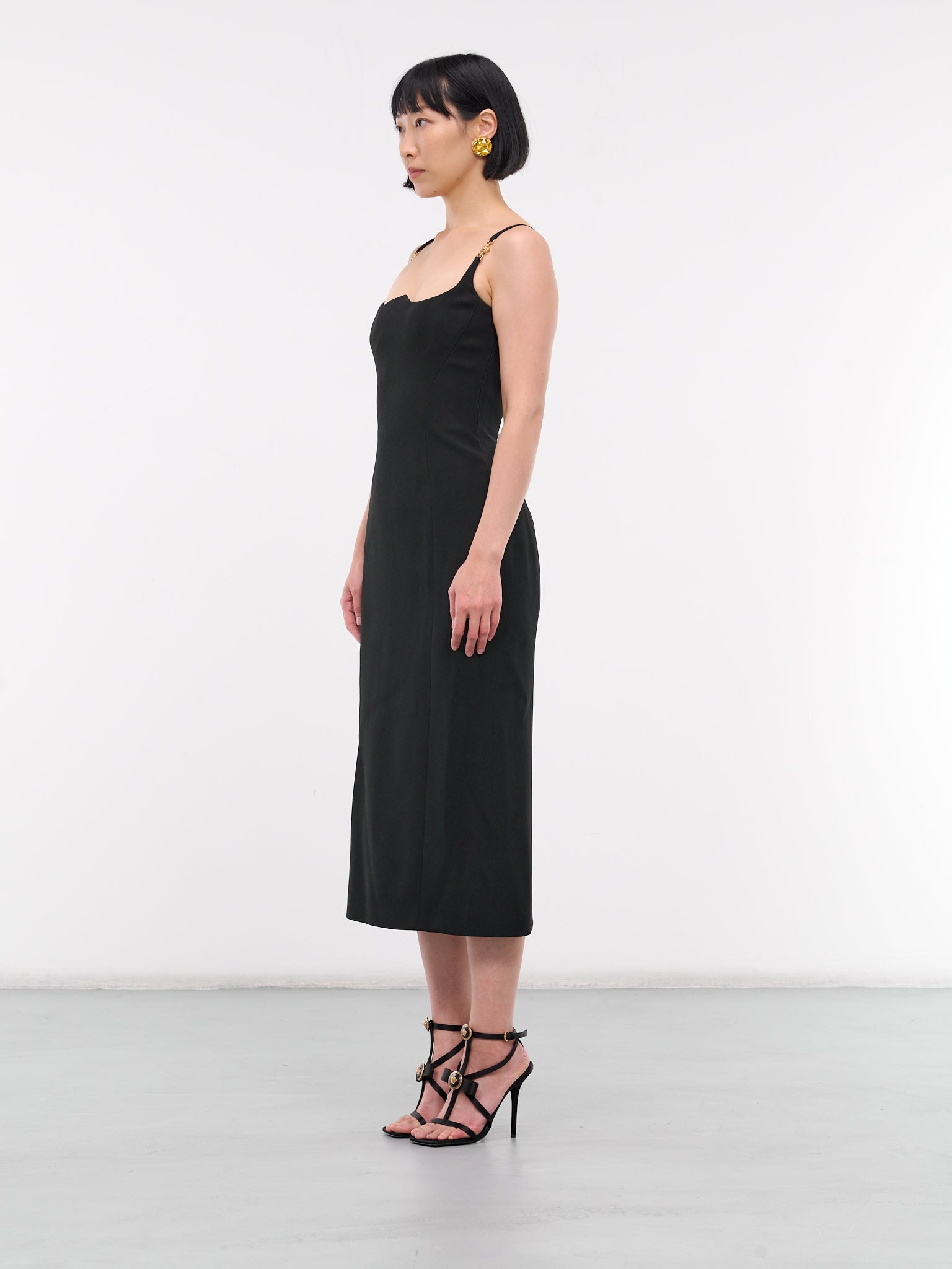 Medusa '95 Fluted Dress (1011662-1A00540-1B000-BLACK)
