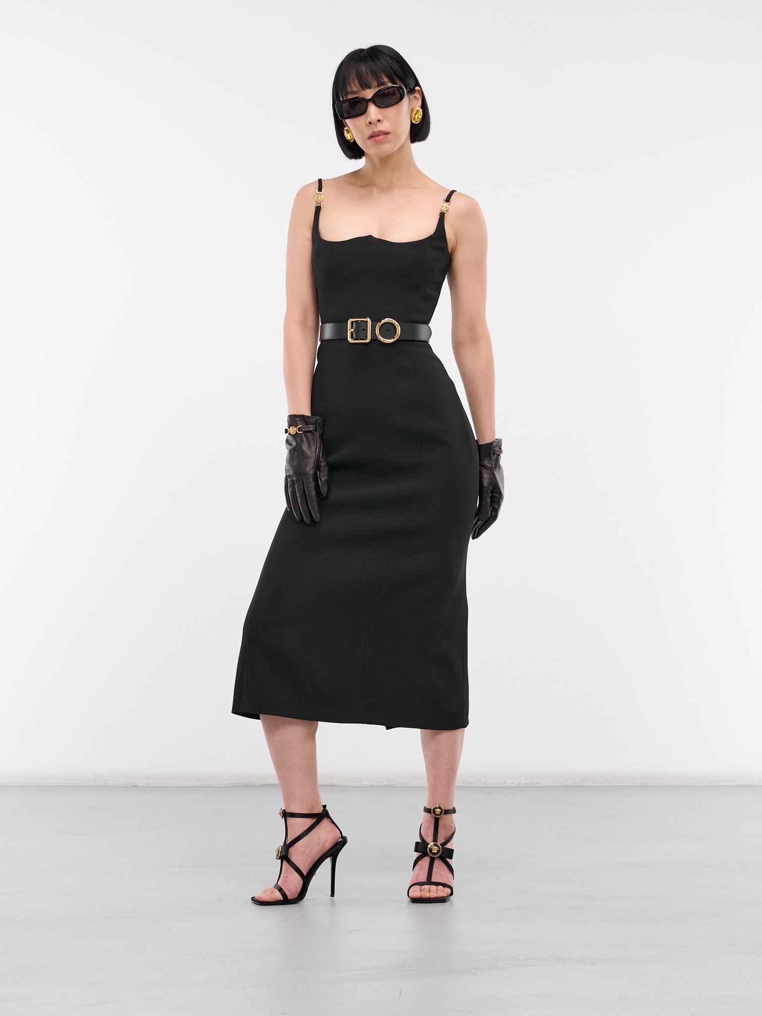 Medusa '95 Fluted Dress (1011662-1A00540-1B000-BLACK)