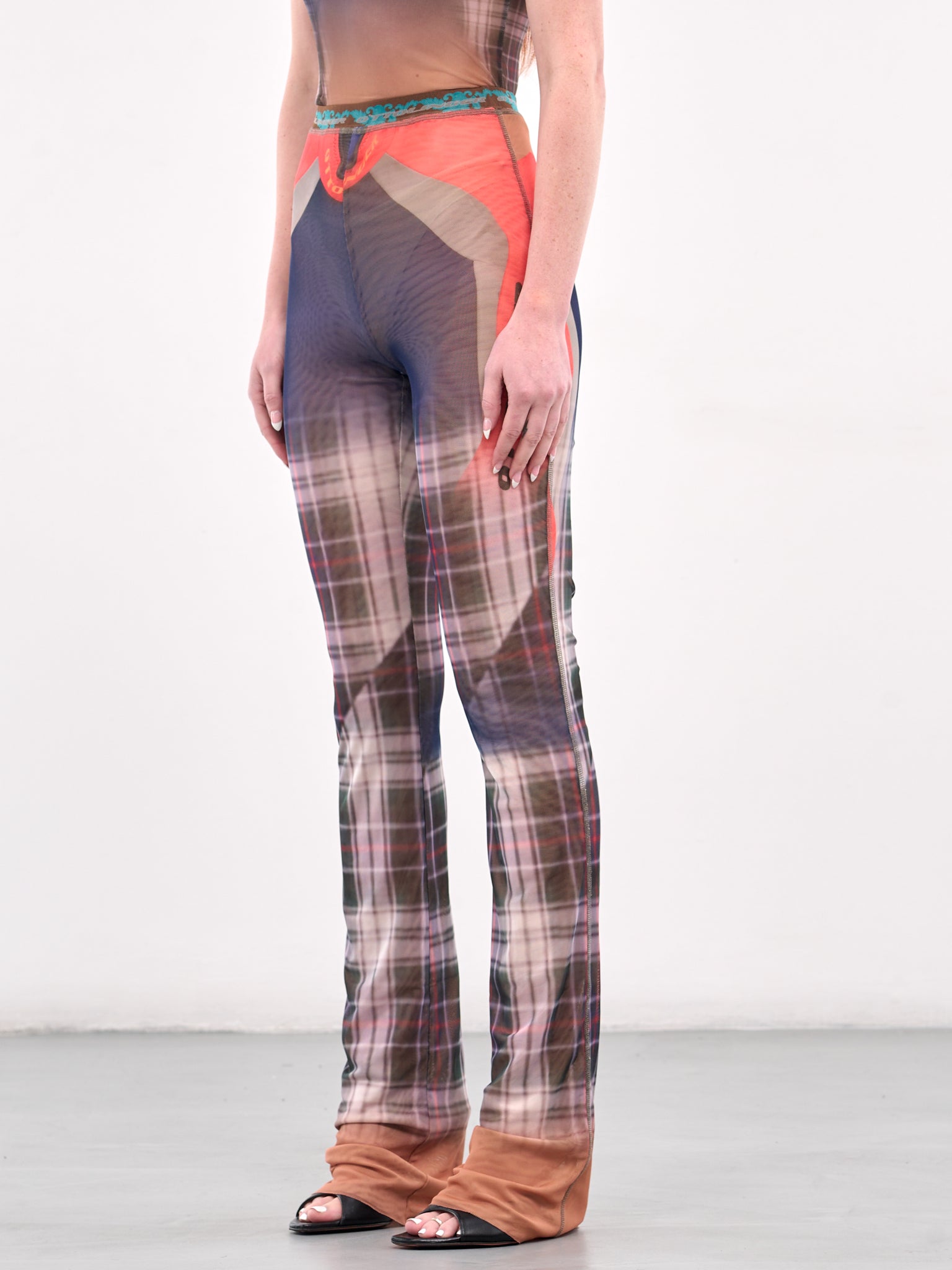 Graphic Mesh Leggings (10120050103-BLUE)