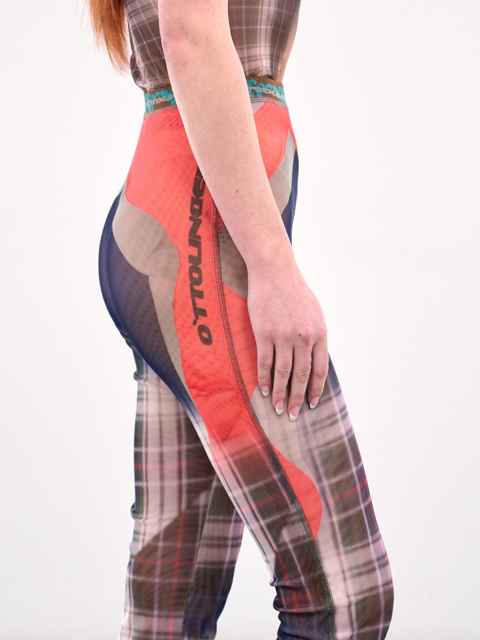 Graphic Mesh Leggings (10120050103-BLUE)