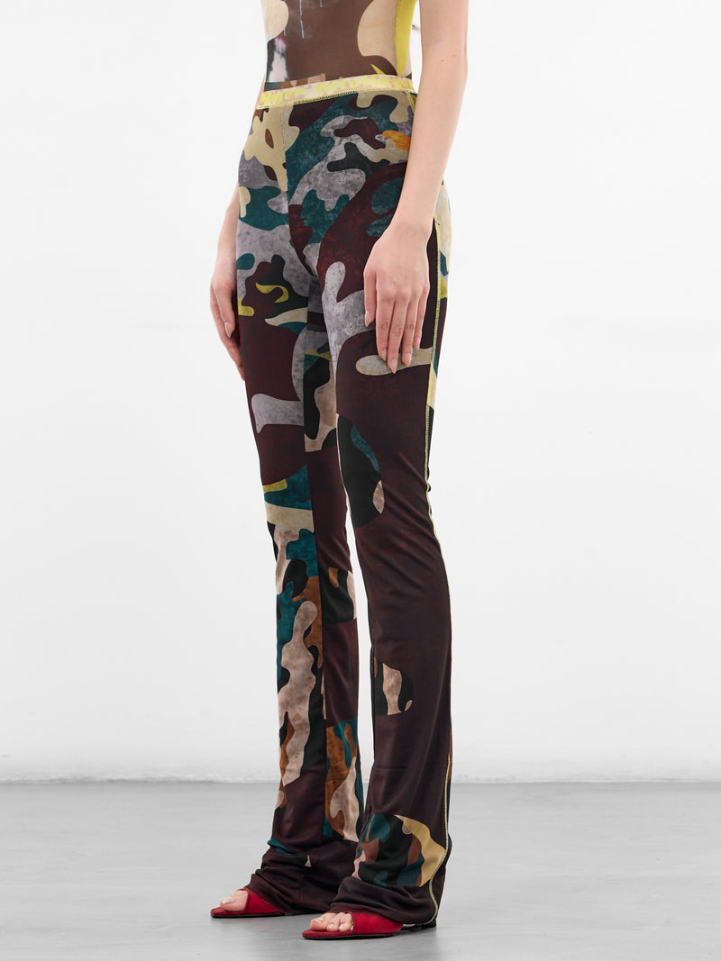 Camouflage Mesh Knit Leggings (10120050106-PRINT)