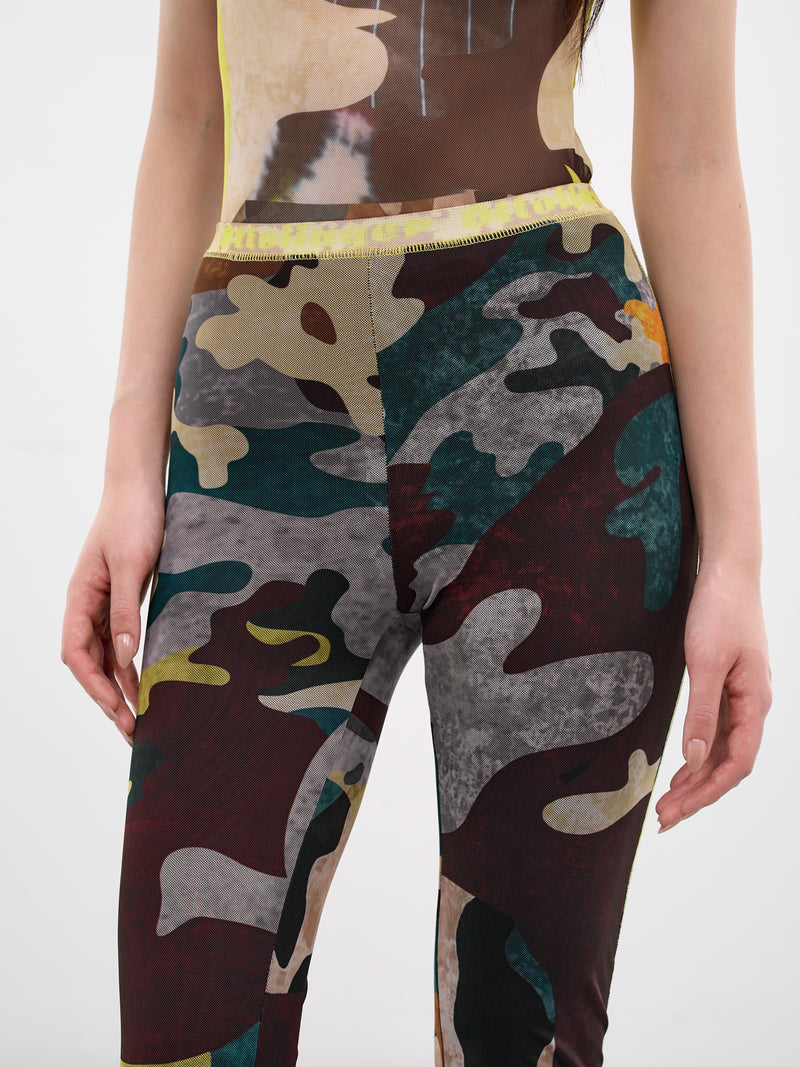 Camouflage Mesh Knit Leggings (10120050106-PRINT)