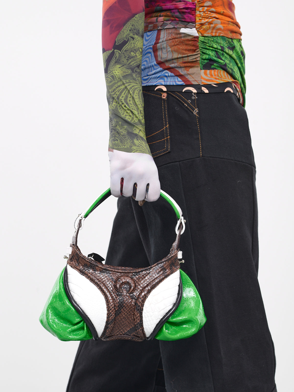 Mini Futura Crossbody Bag (WBA006-CLEA0003-BR40-GREEN)