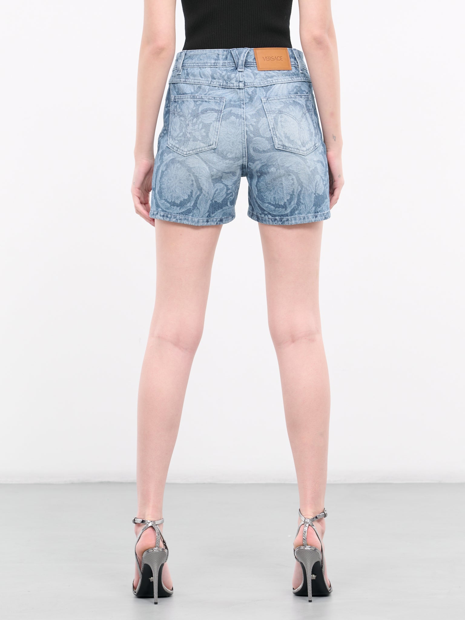 Barocco Boyfriend Denim Shorts (1013689-1D030-DENIM)