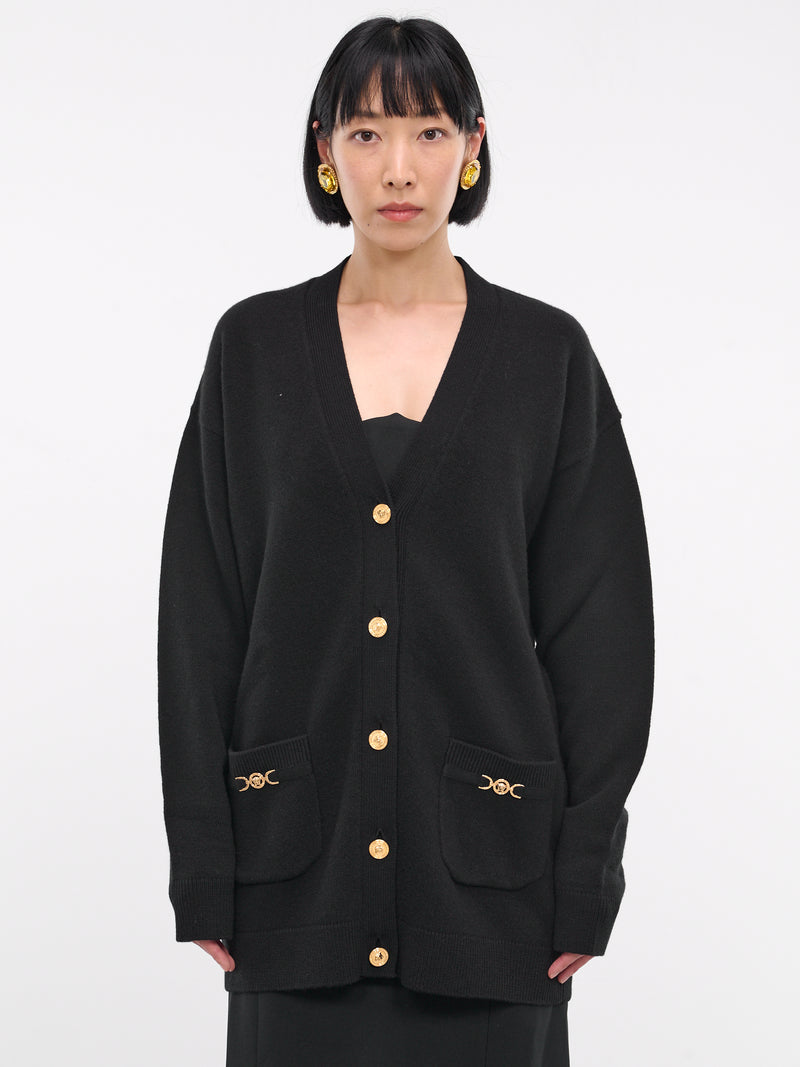Wool-Cashmere Cardigan (1014091-1A11287-1B000-BLACK)