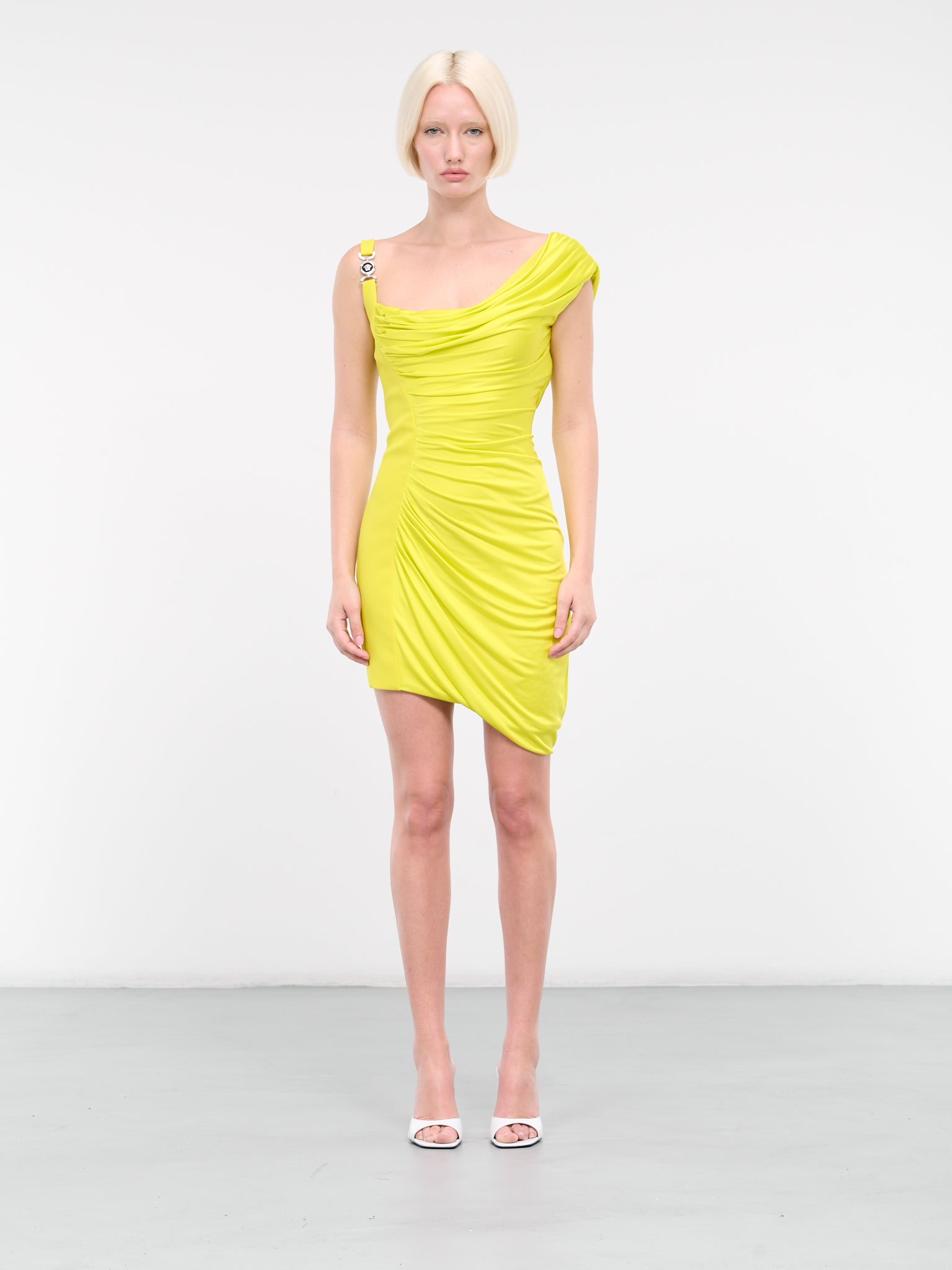 Medusa '95 Draped Mini Dress (1014126-1A00572-1Y960-MIMOSA)