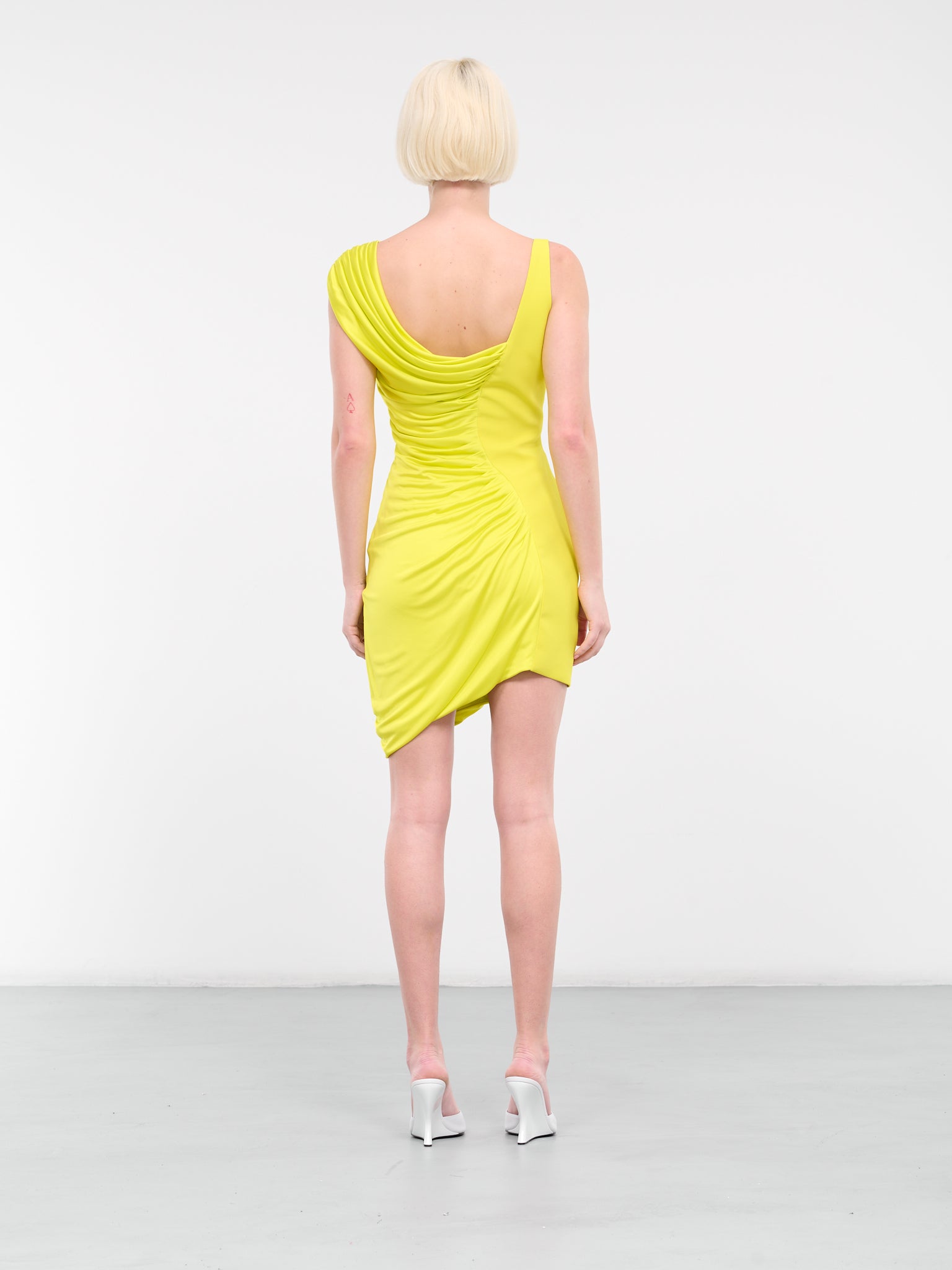 Medusa '95 Draped Mini Dress (1014126-1A00572-1Y960-MIMOSA)