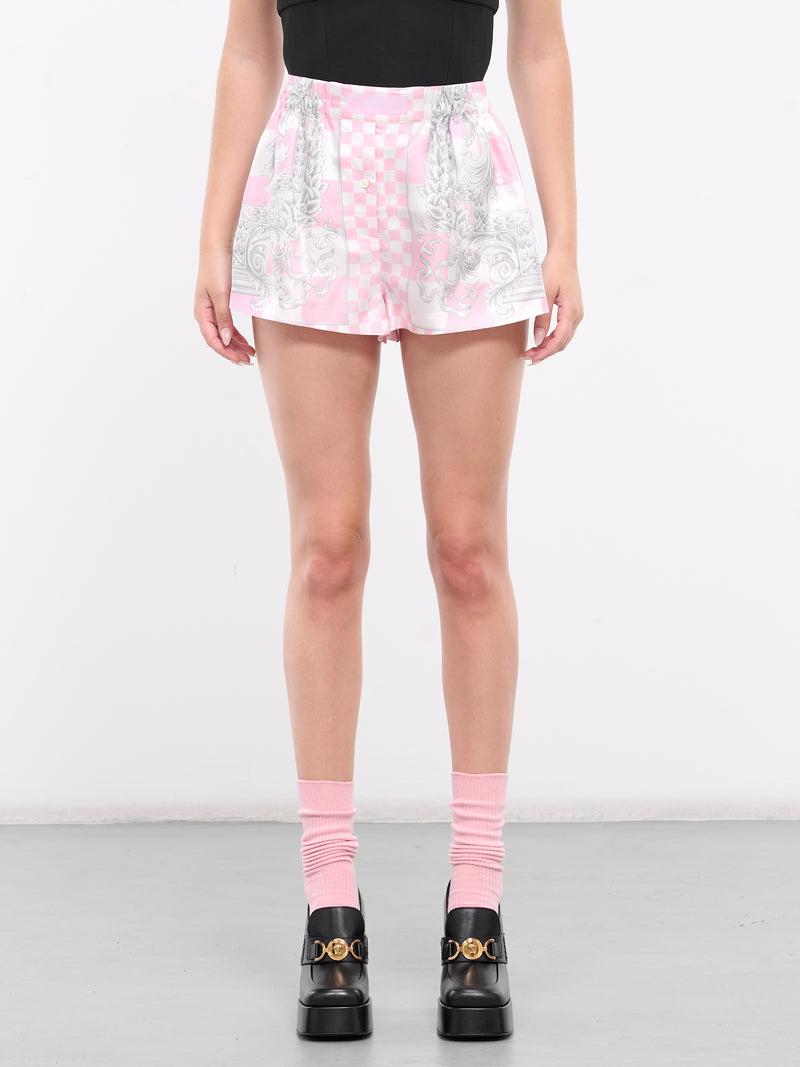JW Anderson asymmetric knitted shorts - Pink