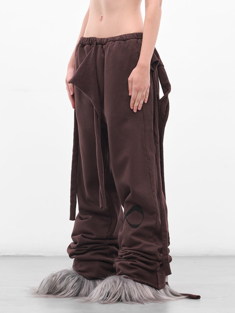 Brown Deconstructed Wrap Sweatpants (11520101502-BROWN)