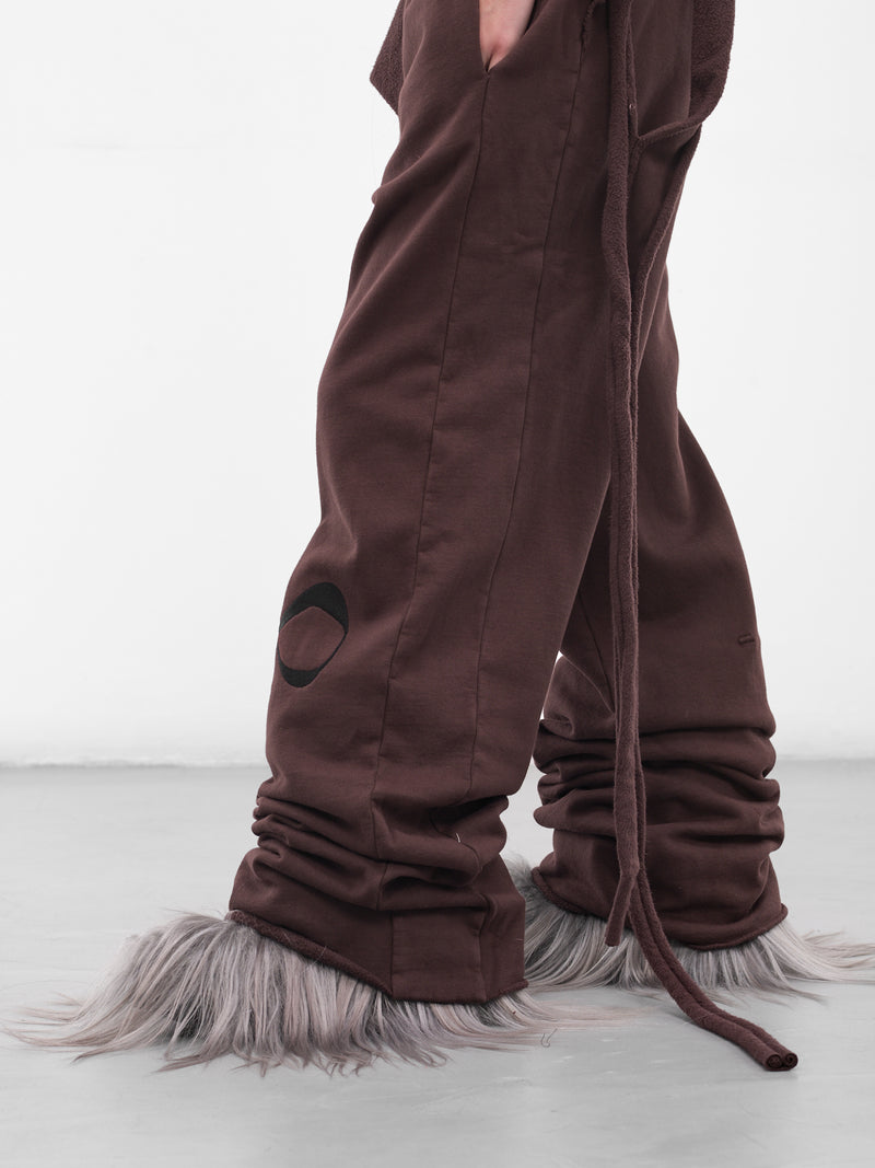 Brown Deconstructed Wrap Sweatpants (11520101502-BROWN)