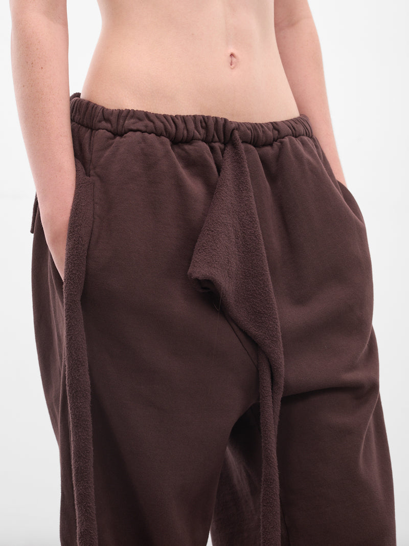 Brown Deconstructed Wrap Sweatpants (11520101502-BROWN)