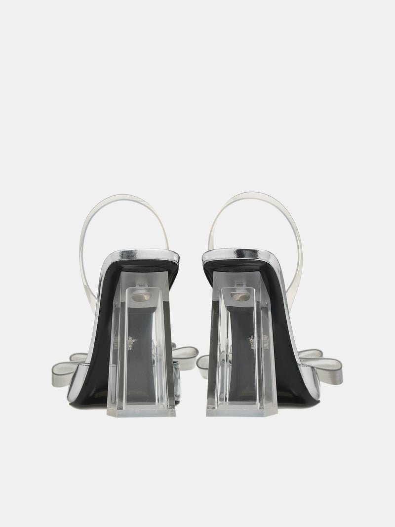 Gianni Ribbon Metallic Pumps (1015356-1A10007-2T08P-SILVER-P)