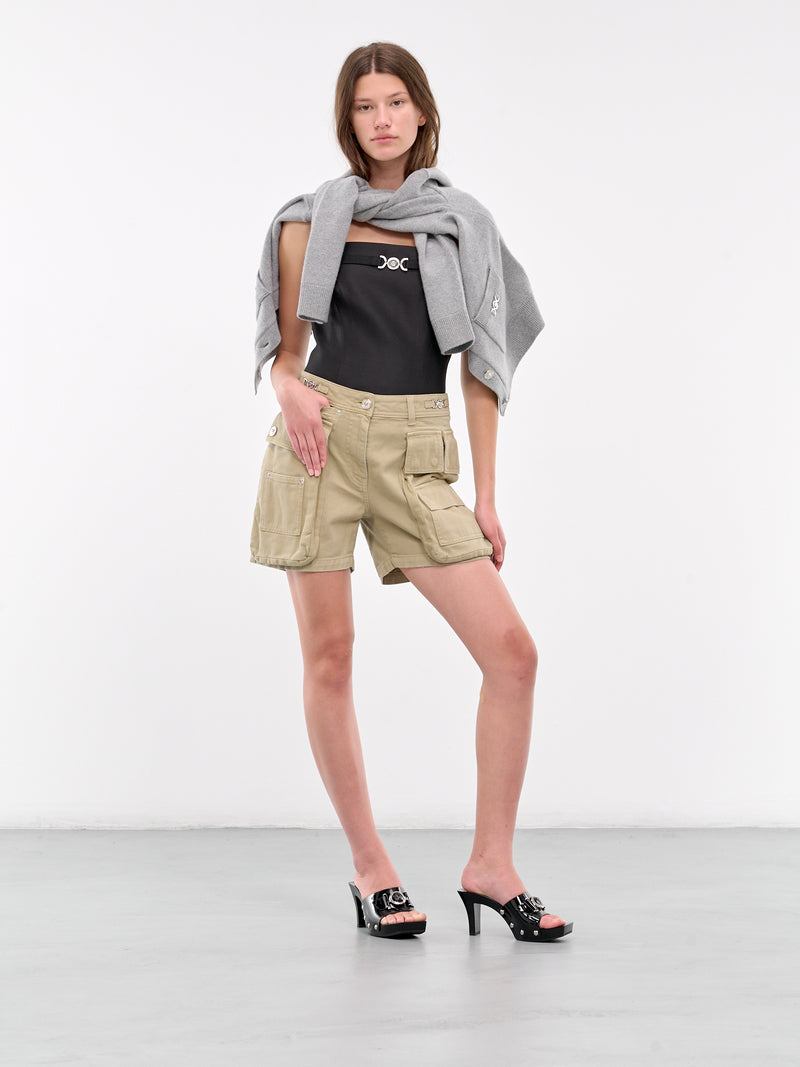 Cargo Denim Shorts (1015651-1A10427-1D770-TAUPE)