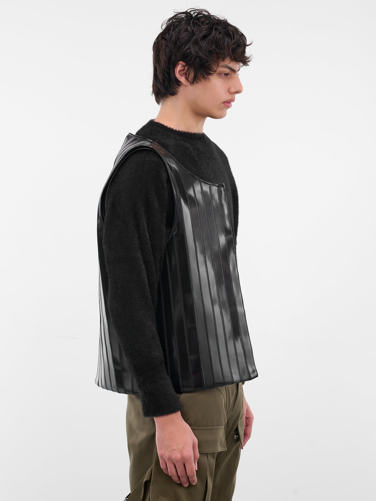 Black Leather Tank Top Tote (TANK-TOP-TOTE-CARASCO-BLACK-00)