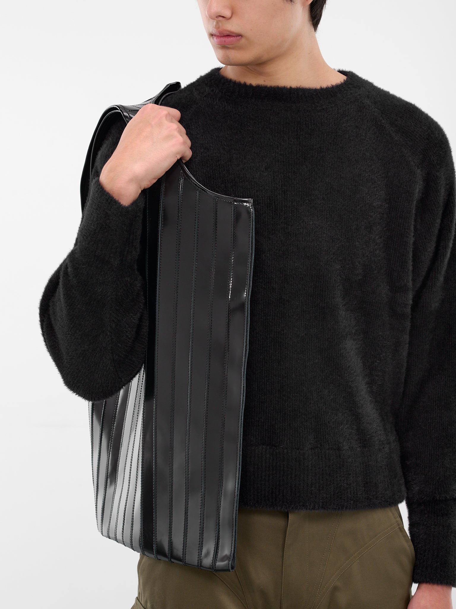 Black Leather Tank Top Tote (TANK-TOP-TOTE-CARASCO-BLACK-00)