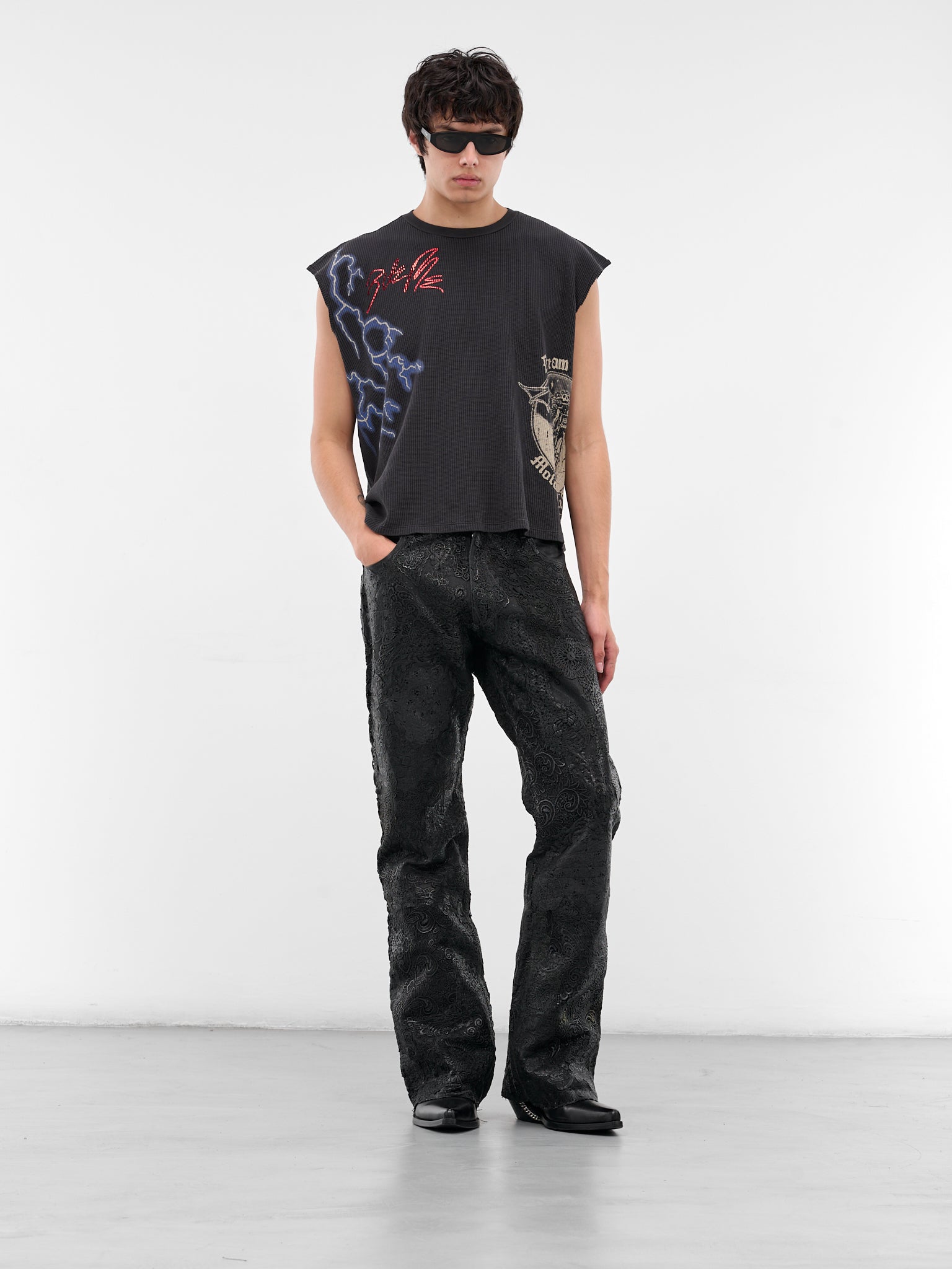 Black Smog Denim Floral Jeans (SMOG-DENIMS-BLACK)