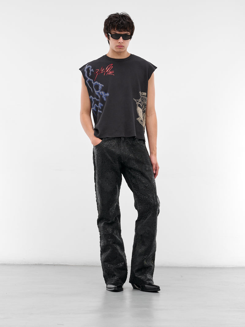 Black Smog Denim Floral Jeans (SMOG-DENIMS-BLACK)
