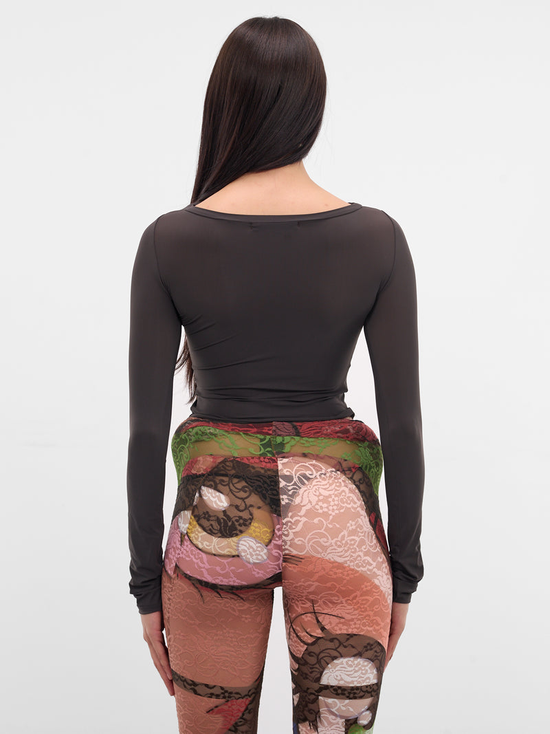 Beige Nylon Padded Donut Top (10210730301-BEIGE)