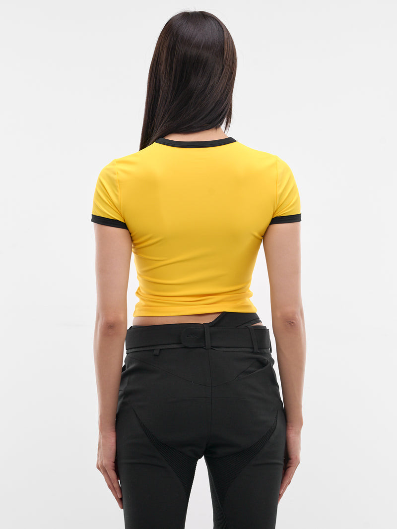 Yellow 2 Girls Baby Tee (10211010302-YELLOW-BLACK)