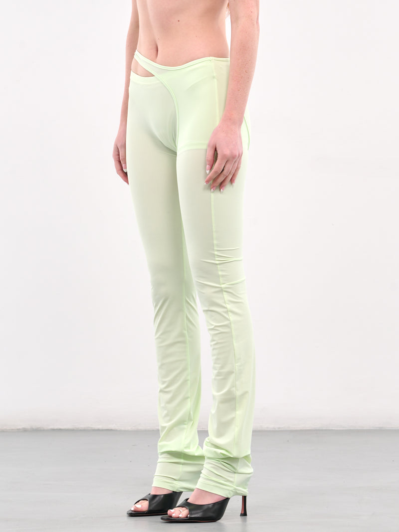 Layered Waist Leggings (10280060301-GREEN)