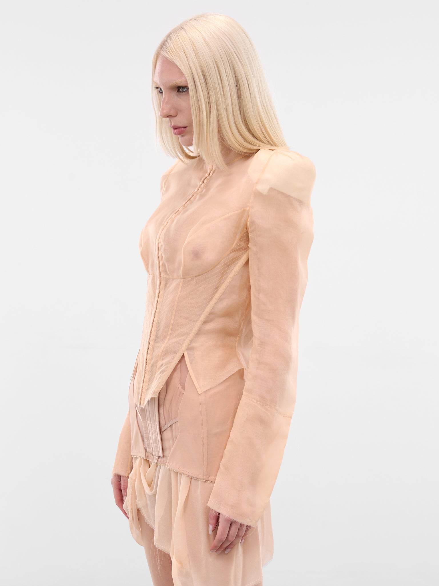 Beige Skins Crawling Tailored Jacket (SKINS-CRAWLING-JACKET-NUDE)