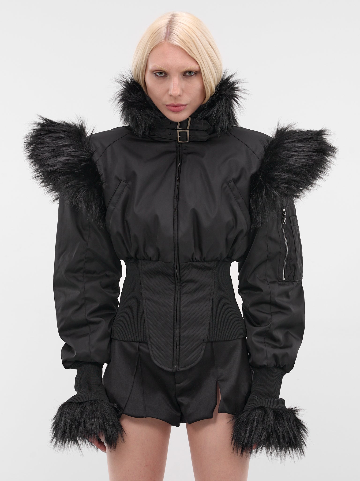 Black Matter In Time Bomber Jacket (MATTER-IN-TIME-JACKET-BLACK)