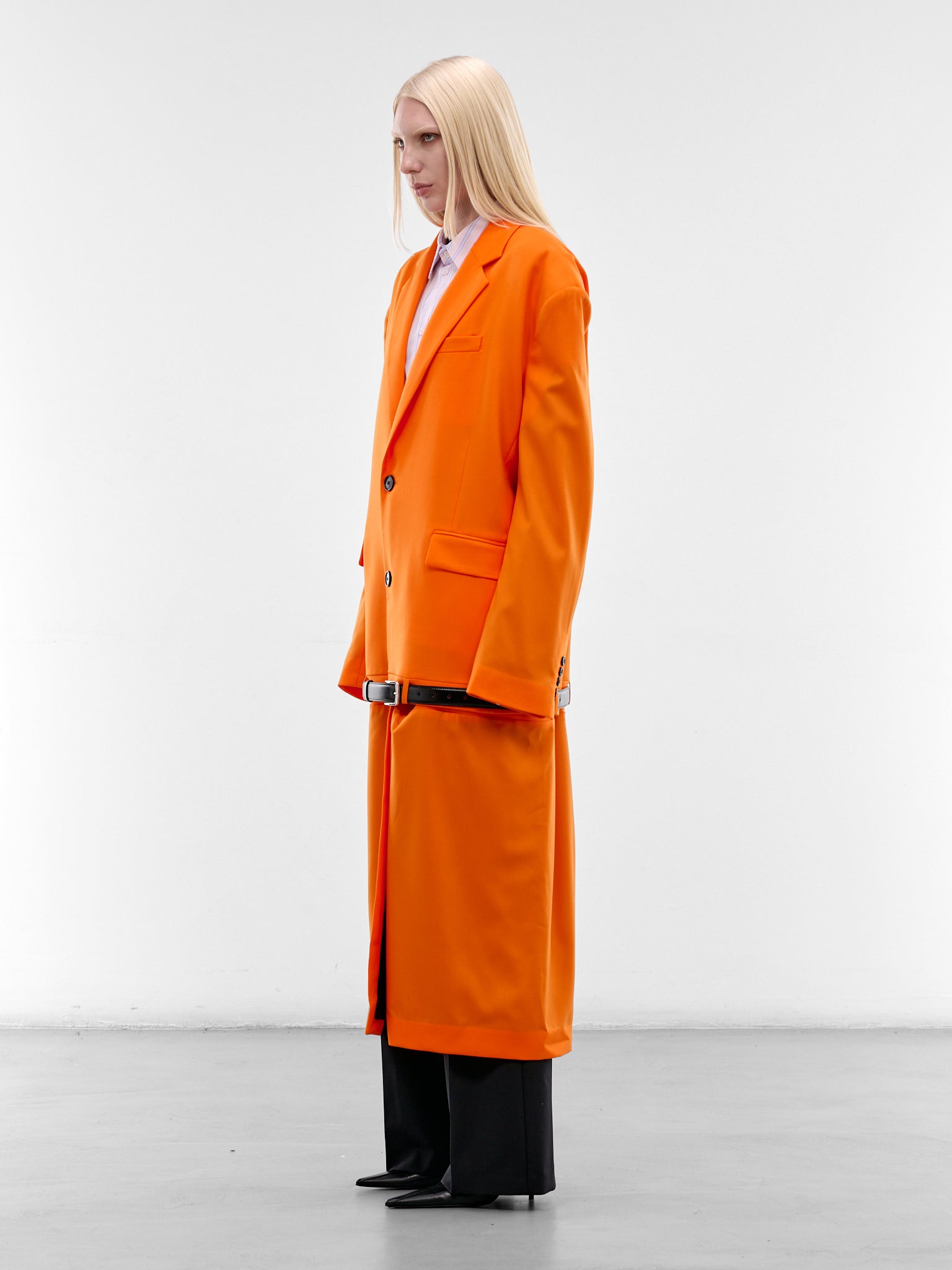 Bright Orange Skirt Coat (1030-660-BRIGHT-ORANGE)