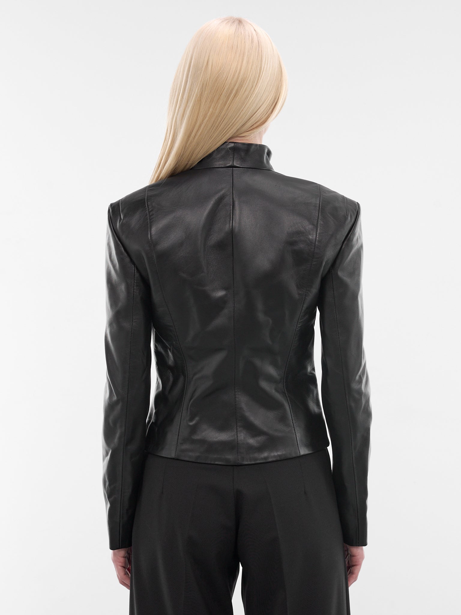 Black Leather Hanger Display Jacket (1034-1000-BLACK)