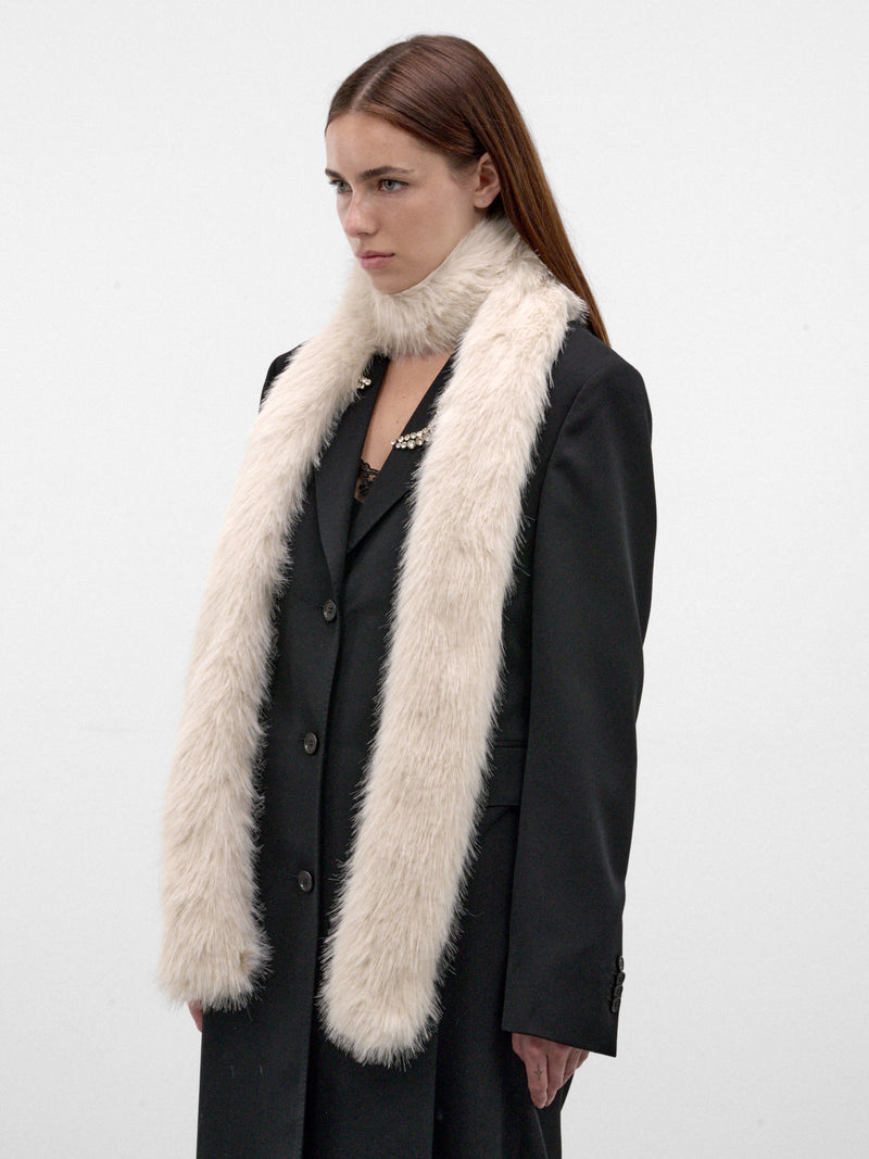 Blonde Faux Fur Long Scarf (1036-1090-BLONDE)