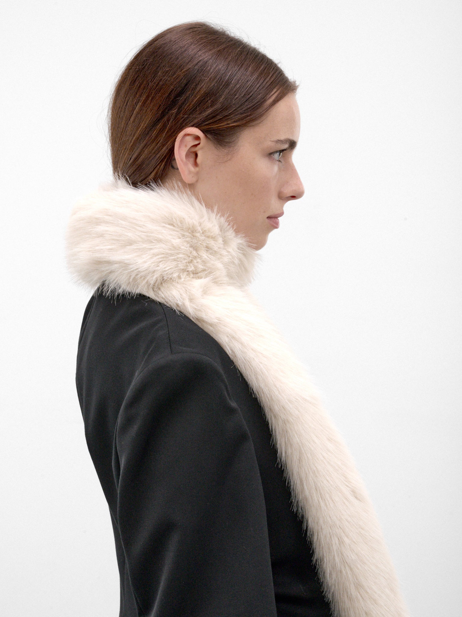 Blonde Faux Fur Long Scarf (1036-1090-BLONDE)