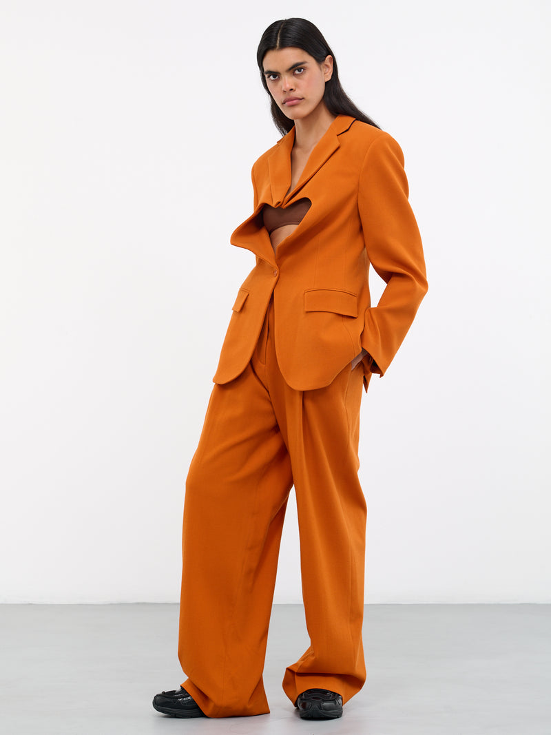 Classic Trousers (5024-W093-CREPE-BURNED-ORANGE)