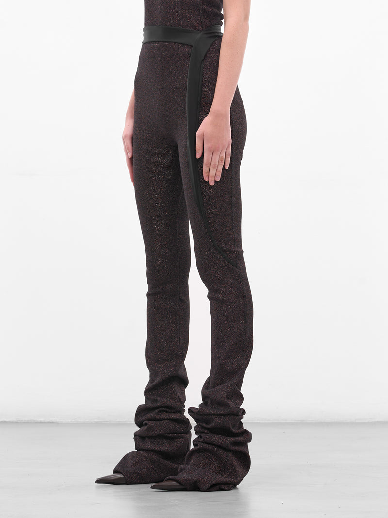 Black Deconstructed Lurex Sweatpants (10420060402-BLACK)